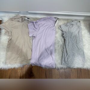 H&M Neutral and Lavender T-Shirt bundle